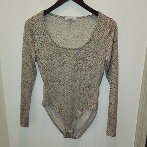 Gaze Buttery Soft Animal Print Bodysuit Size Med EUC